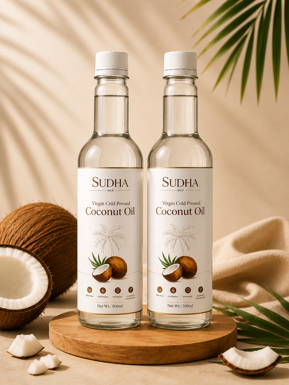 Coconut Oil 500ml Set of 2